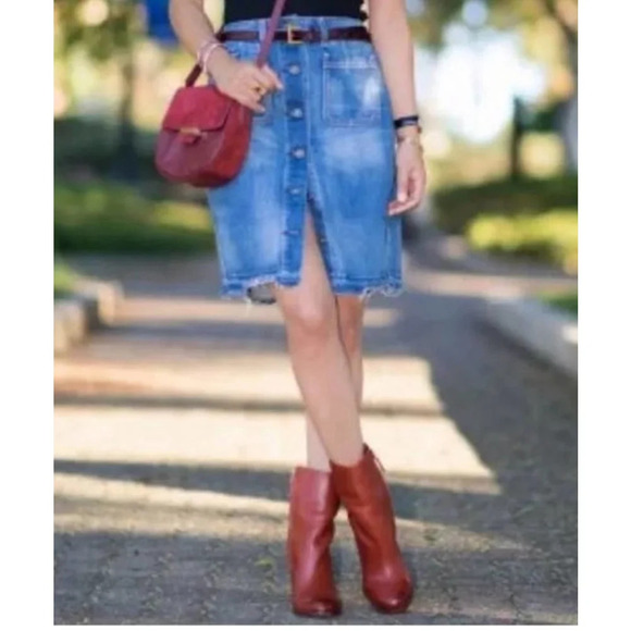 Sam Edelman Leather CAMPBELL HIGH HEEL BOOTIES IN RED Mahogany - Picture 1 of 7